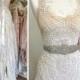 Boho Wedding dress delicate ,bridal gown romantic, wedding dress antique lace,beach wedding dress