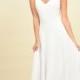 Chiffon wedding dress, Simple wedding dress, Open back wedding dress, Maxi wedding dress, Bohemian bride, Moonflower Clean White