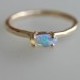 Marquise Opal Engagement Ring, October Birthstone
