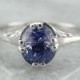 Floral Filigree Engagement Ring, Sapphire Solitaire, Lilac Sapphire  XD9YUV-N