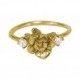 Mini Rose Ring with Diamonds, Rose Gold Ring, Diamond Ring, Engagement Ring, Rose Ring, Handmade