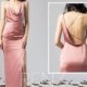 Party Dress Dusty Rose Satin Chiffon Evening dress Slit Asymmetrical Draped V Neck Maxi Dress One Shoulder Backless Bridesmaid Dress (H573)