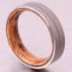 wood wedding ring flat band lined titanium wooden band for man and woman engagement wedding band size 3 to 16 brushed