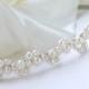 freshwater pearl headband ivory rice and round pearl silver tiara alice band headband lace design for bride, wedding