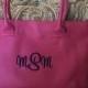 Faux Leather Zipper Tote Bag, Monogram Preppy Purse, Personalized Women's Tote, Various Colors Leather Tote for Bridesmaids