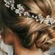 Wedding Hair Vine Bridal Hair Vine Bridal Headpiece Wedding Hairvine Wedding Hair Accessories Wedding Headpiece  Silver Hair Vine