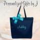 Personalized Zippered Tote Bag Bridesmaid Gift Monogrammed Tote, Bridesmaids Tote, Personalized Tote Set of 1, 2, 3, 4, 5, 6, 7, 8 (OSZ1)
