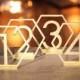 Hexagon Table numbers. Gold table numbers. Wedding table numbers. geometric table number. Rustic signs. Table decoration. Wooden numbers
