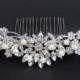 ELEONOR Crystal Pearl Wedding Hair Comb Veil Gatsby Comb Vintage Hairpiece Bridal Hair Accessory Crystal Jewelry Headpiece