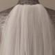 Plain 1 Tier Cathedral  Length Tulle Veil With Raw Edge, Silky 108" Wide Cathedral Veils, One Tier Soft Wedding Veil, Soft Net Tulle,