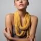 Womens Gift Mustard Yellow Infinity Scarf Statement Necklace / Best Friend or Anniversary Gift /  Sister Girlfriend Mom