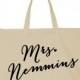 Personalized Mrs. Tote Bag, Custom Mrs. Tote Bag, Bride carry all, Mrs bag, Just Married Tote, Honeymoon tote bag, bridal shower gift idea
