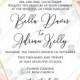 Pink peony wedding Invitation eucalyptus hydrangea poppy in watercolor PDF 5x7 in online editor