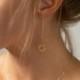 Long Circle Earrings - Small Hoop Earrings - Gold Threader Earrings - Dainty Gold Earrings