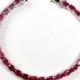 Natural Ruby Bracelet, 925 Silver Bracelet, Gemstone Bracelet, Tennis Bracelet, Red Ruby Bracelet, Wedding Jewellery, Bracelet For Her