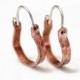 Copper Hoop Earrings, Sterling Rustic Jewelry, Hoops Earrings, Hammered Silver Hoop Earrings, Hammered Earrings, Small Hoop Earrings