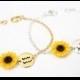 Sunflower Bracelet, Zodiac Bracelet, Zodiac Jewelry, Capricorn Zodiac Charm, Capricorn Birthday Gift, Capricorn Astrology Bracelet