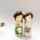 Personalised Wooden Wedding Cake Toppers, added glass cloche option