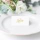 Custom Gold Foil Place Cards - Elegant Wedding Place Name Cards - Rose Gold Foldover Place Cards - Gold Dinner Place Cards -