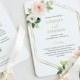 Wedding Program Fan Template, Editable Instant Download, Pink Floral Hexagonal, TRY BEFORE You BUY