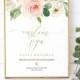 Create MULTIPLE Wedding Signs, Blush Floral Editable Templates, Instant Download, TRY BEFORE You Buy