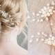 Pearls Wedding Hair Vintage Crystal Bridal Accessories Hair Pins Bridesmaid Clips Side Comb