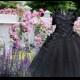 Black Flower Girl Dress / Flower Girl Dresses / Bridesmaid Dress / Princess Dress / Simple Wedding Dress / Flower Girl / Wedding Dress /Gift