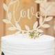 Love cake topper wedding cake plug wood decoration