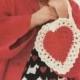 valentines heart gift bag, girls heart purse, valentines heart gift bag, girls treat bag