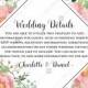 Details card blush pink anemone greenery eucalyptus wedding invitation PDF 5x3.5 in online editor wedding invitation maker