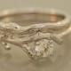 white gold ring, engagement ring, twig ring, alternative engagement ring, moissanite ring,branch ring, moissanite twig ring, wedding rings