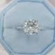 2.50 Carat Cushion Diamond Engagement Ring, Hidden Halo Diamond Ring, Engagement Ring, Diamond Engagement  Ring, Cushion Cut Diamond