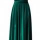 Velvet Dress Dark Green Infinity Dress Bridesmaids Dress Long Convertible Dress Formal Maternity Dress Plus Size Prom Dress