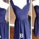 Navy blue bridesmaid dress - mismatch styles