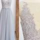 Lace Bridesmaid Dress Dusty Grey Wedding Party Dress Vintage Tulle Women Dress Long Prom Dress 2018 A Line ETSY Floor Length Mesh Dress