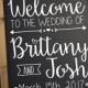 Wedding Welcome Sign Decal.  Welcome to Our Wedding Sign Decal.  Custom Welcome Sign Decal for Wedding.   Personalized Wedding Welcome Decal