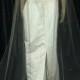 Drape style Pale Ivory wedding veil. Chapel Length 90" ivory, white or pale Ivory.  Cut or Pencil edge .  Choice of accents. Boho style veil