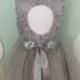 Gray flower girl dress Tulle flower girl dress Special Occasion dress Elegant flower girl dress Formal dress Couture Boutique Chic Party