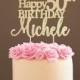 50 Birthday Cake Topper, 50th Birthday Cake Topper, Fifty Birthday Cake Topper, Personalized Cake Topper, Gold, Silver, Birthday Topper