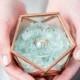 Personalized Wedding Ring Box - Terrarium Ring Box - Glass Ring Box - Wedding Gift - Copper Jewelry Box - Geometric Terrarium Ring Box