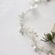 Bridal hair vine, silver leaf hair vine, bridal headpiece, silver pearl headband, Grecian hair piece, bridal wreath, crown, rose gold, gold