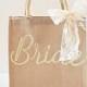 Bride Bag- Wedding Bag- Bride Tote- Bridesmaid Gift- Bride Gift- Wedding Tote- Bridal Shower- Personalized Bag- Burlap Tote