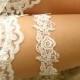off white bridal garter , lace garter, wedding garter,  bride garter