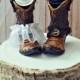 Western boots-cowboy boots-cowgirl-cowboy-wedding cake topper-western bride-western wedding-rustic wedding-rustic bride
