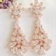 Rose Gold Wedding Earrings, Bridal Earrings, Crystal Dangle Drop Earrings, Wedding Bridal Jewelry, Gold,Silver, Chandelier Earrings, YASMINE