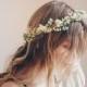Whimsical Forest Herbs Flower Crown - dried flowers, artificial leaves, Bridal Wreaths, Bridal Crowns