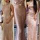 Bridesmaid Dress Prom Mermaid Long Blush Wedding Gown, Rose Gold, Bridal, Formal Evening, Plus Size Maternity, Ball, Floor Length, Party