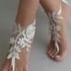 24 Color lace Barefoot sandals Beach wedding, barefoot sandals wedding shoes beach shoes bridal accessories beach bride bridesmaid gift