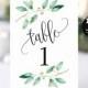 Table Number Template, Table Numbers, Printable Table Numbers, Table Numbers 1-50, Calligraphy, 4x6, 5x7, PDF Instant Download