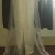 Lace Wedding Veil Pale Ivory / Ivory. 3 Meter long wedding veil with lace trim. 1 Tier veil Soft tulle Free UK postage.